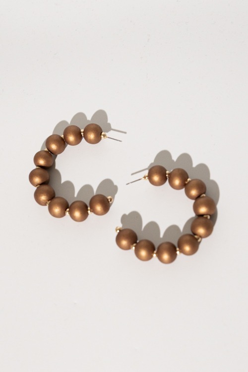 Wooden Ball Hoops, Brown