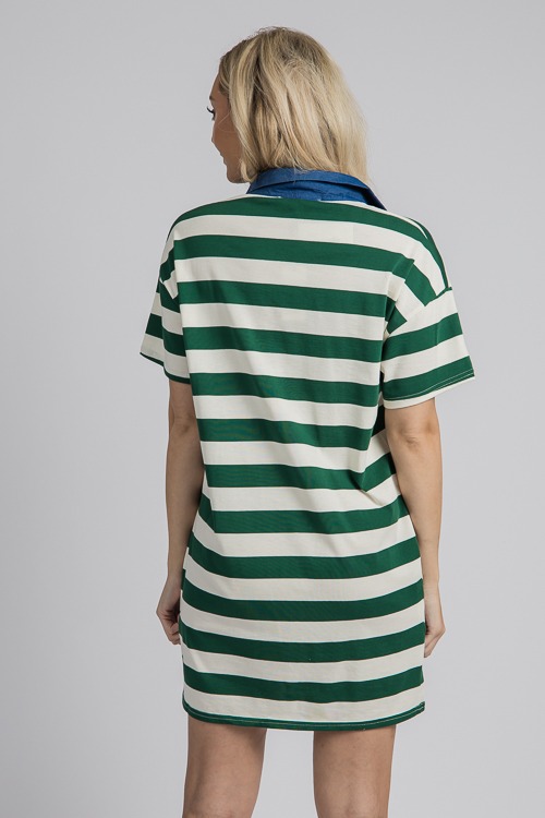 Tia Stripe T-Shirt Dress, Green - 4K7A2853.jpg