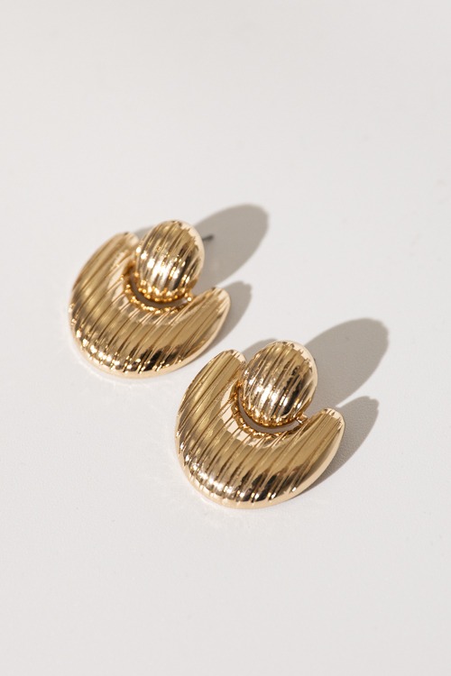 Adeline Door Knocker Earring, Gold