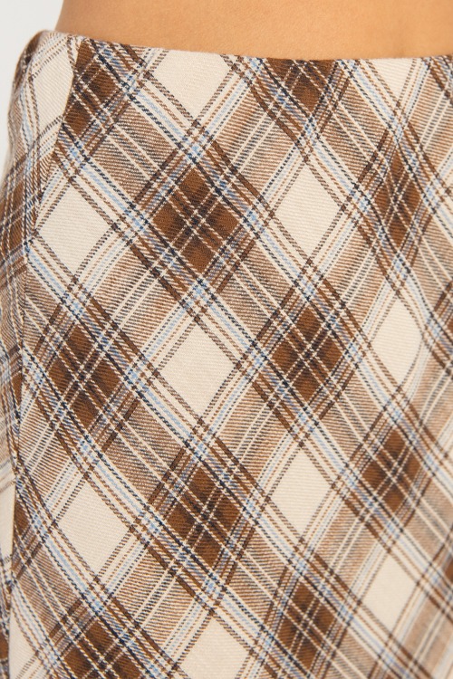 Classic Plaid Midi Skirt, Brown - 4K7A2873.jpg