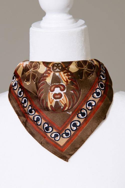 Freddie Silk Scarf, Brown