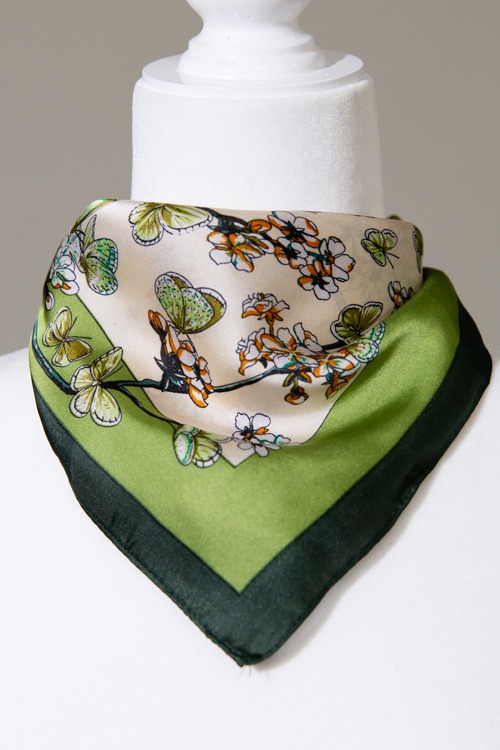 Rory Scarf, Green Floral