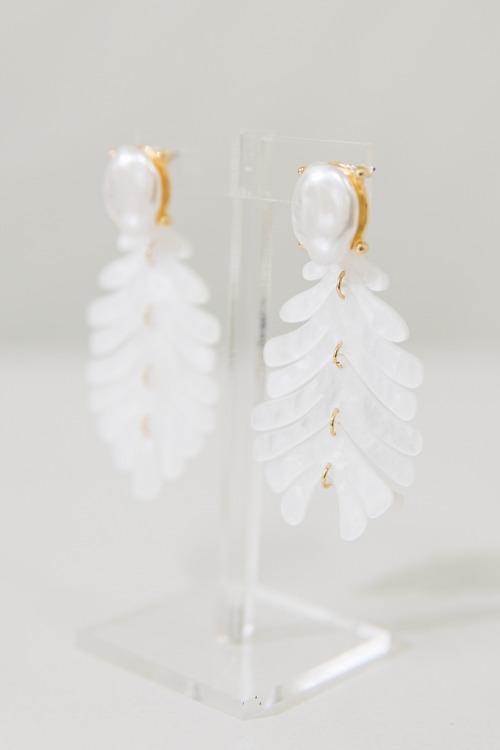 Pearl & Leaf Earring, White - 4K7A3824.jpg