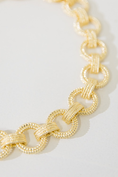 Elegant Chain Necklace, Gold - 4K7A3858.jpg