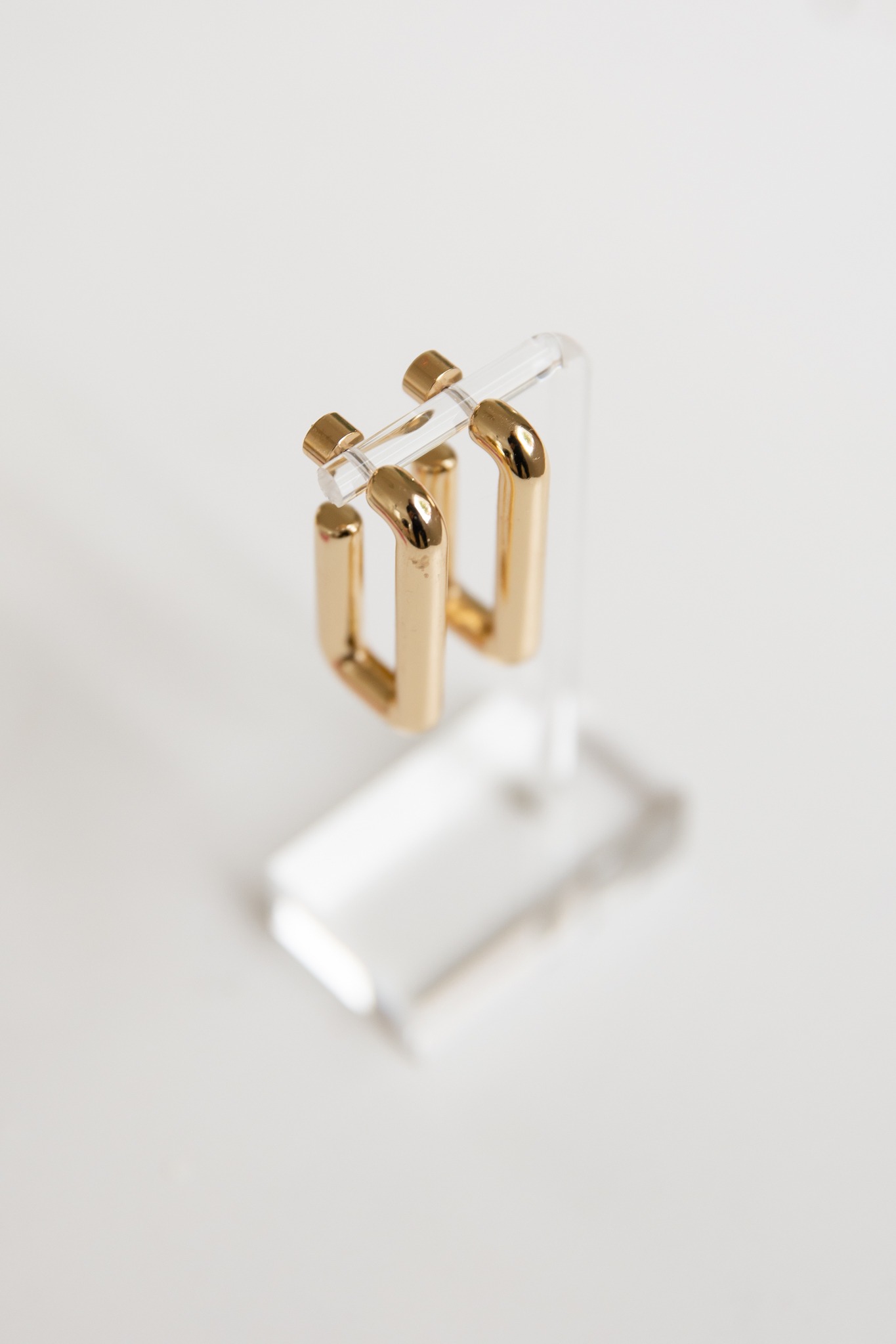Puffy Square Open Hoops, Gold - 4K7A3935.jpg