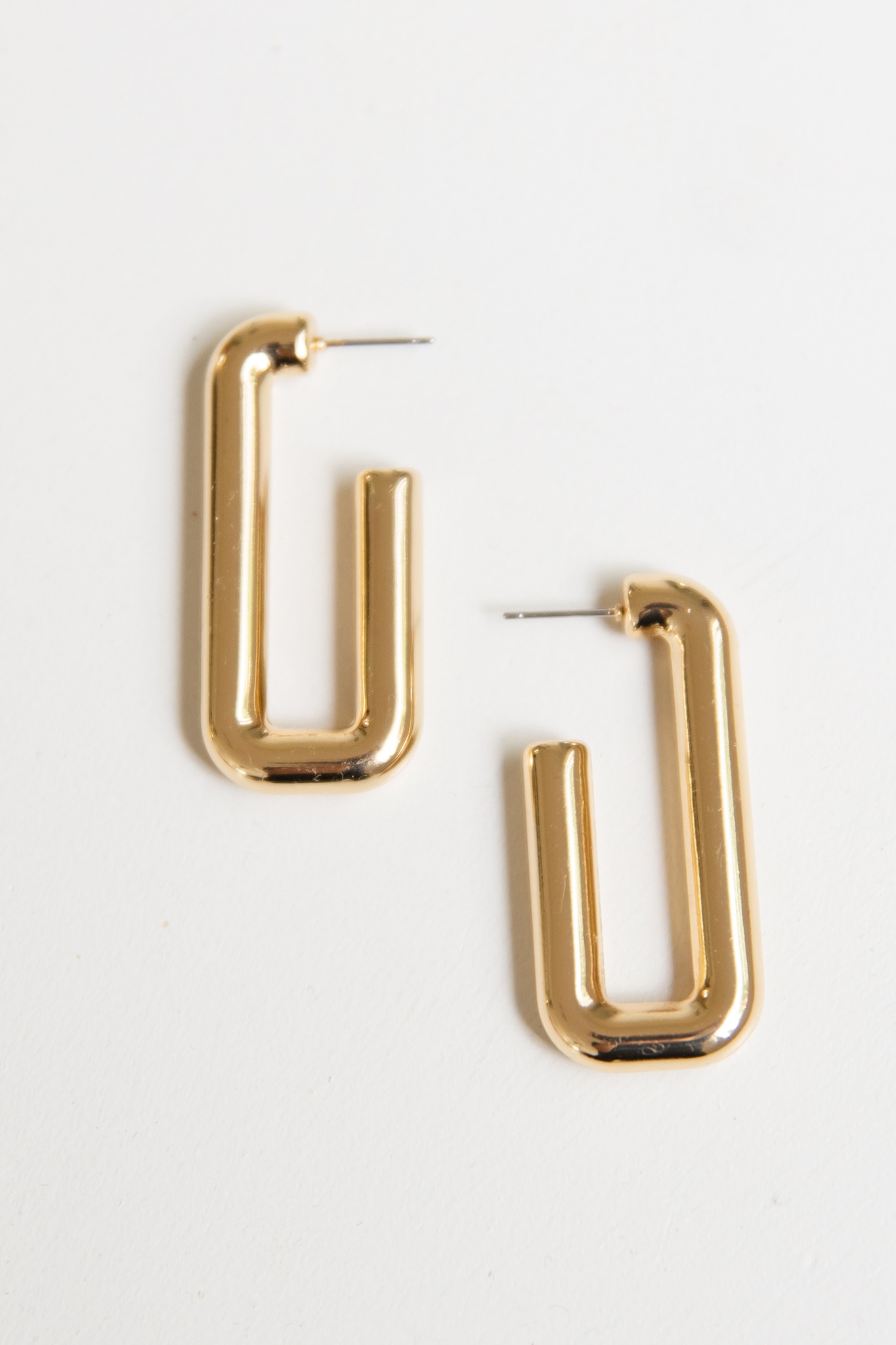 Puffy Square Open Hoops, Gold - 4K7A3942.jpg