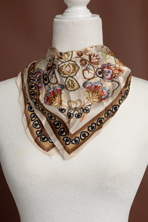 Freddie Silk Scarf, Ivory