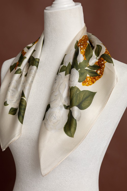Eleanor Silk Scarf, Olive