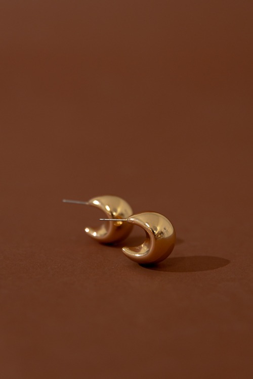 Monica Puffy Hoops, Gold