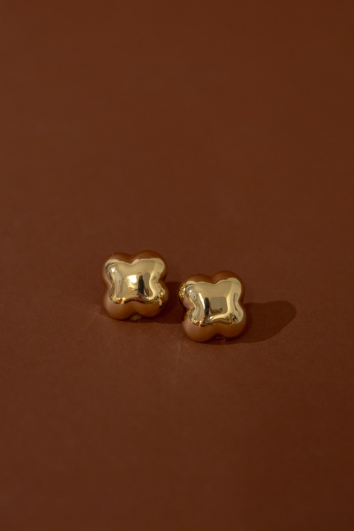 Clover Earring, Gold