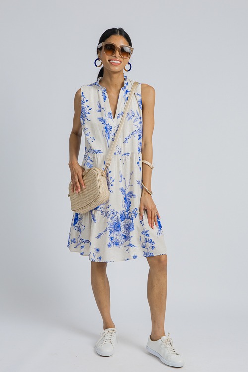 Blue Floral Linen Dress, Cream - 4K7A4114h.jpg