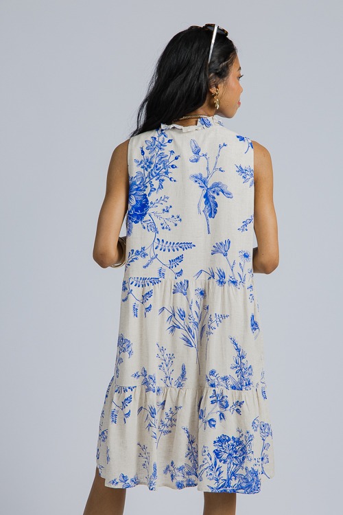 Blue Floral Linen Dress, Cream - 4K7A4117.jpg