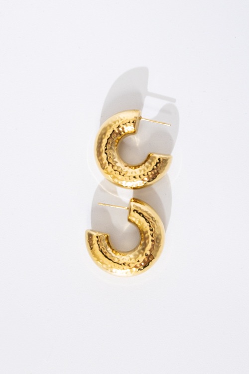 Texture Tube Hoops, Gold