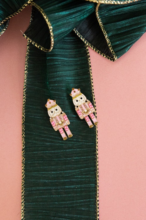 Beaded Nutcracker Earring, Pink - 4K7A4412.jpg