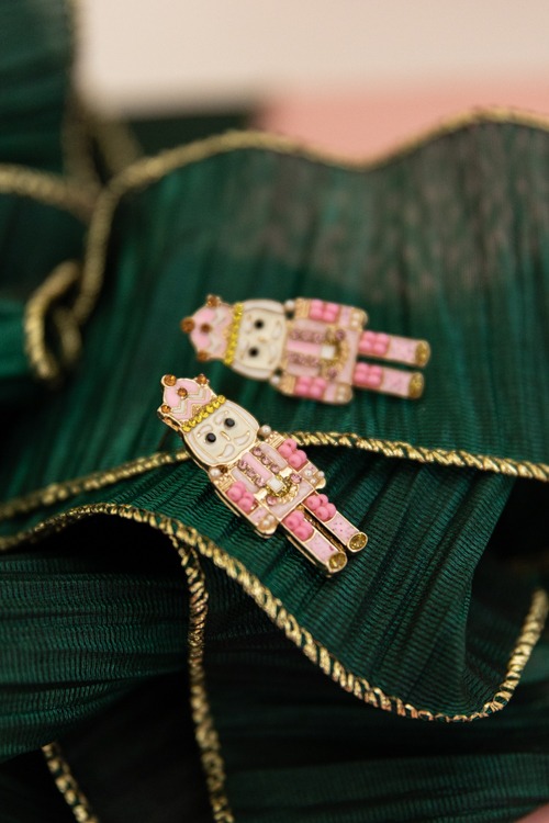Beaded Nutcracker Earring, Pink - 4K7A4419.jpg