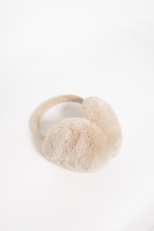 Faux Fur Ear Muffs, Beige - 4K7A4422.jpg