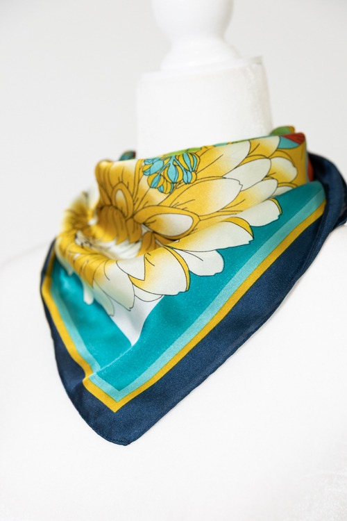 Floral Burst Scarf, Green