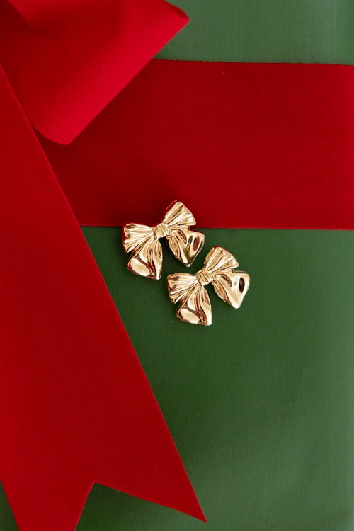 Perfect Bow Studs, Gold