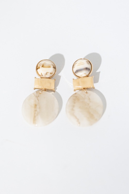 Gina Oval Earring, Ivory