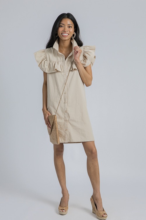 Jolie Shirt Dress, Beige - 4K7A4487.jpg