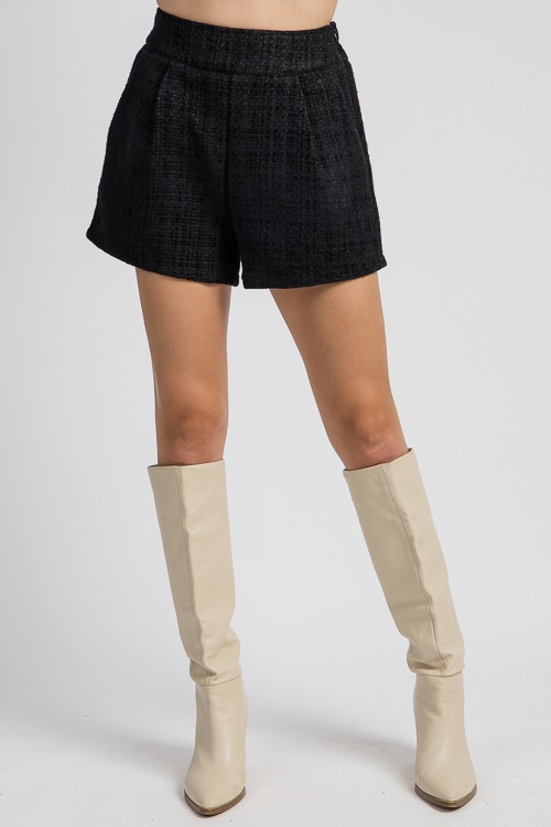 Caitlyn Tweed Shorts, Black