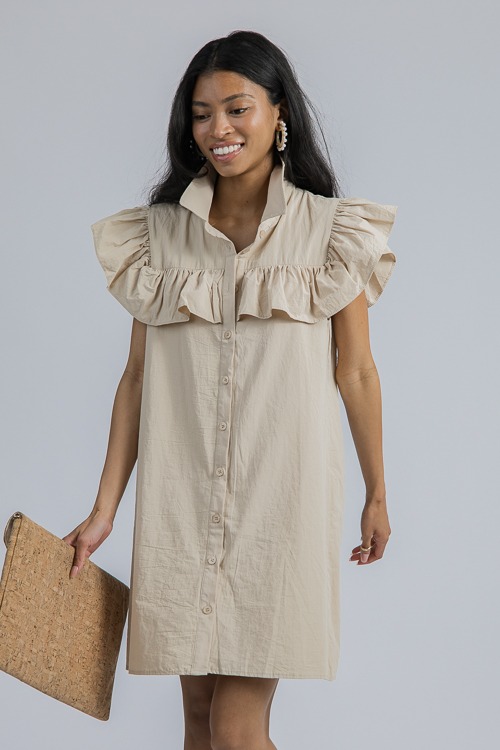 Jolie Shirt Dress, Beige - 4K7A4505.jpg