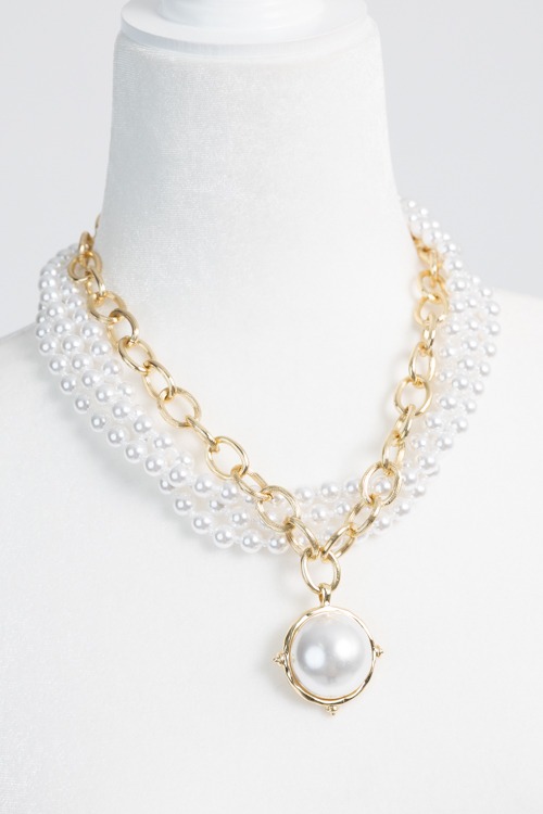 Pearl Layered Necklace, Cream - 4K7A4512.jpg