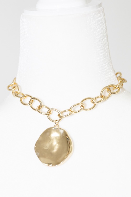 Pendant Chain Necklace, Gold