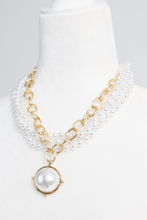 Pearl Layered Necklace, Cream - 4K7A4516.jpg