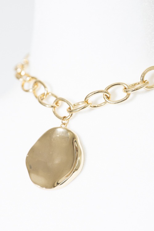 Pendant Chain Necklace, Gold - 4K7A4516.jpg