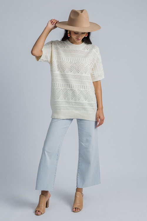 Slouchy Pointelle Sweater, Ivory - 4K7A4683 crop mid thigh.jpg