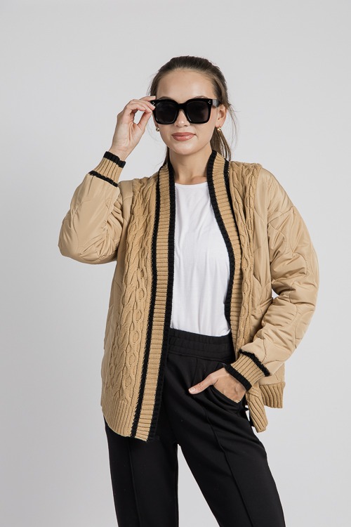 Cable Trim Quilted Jacket, Coco - 4K7A4695- (7).jpg