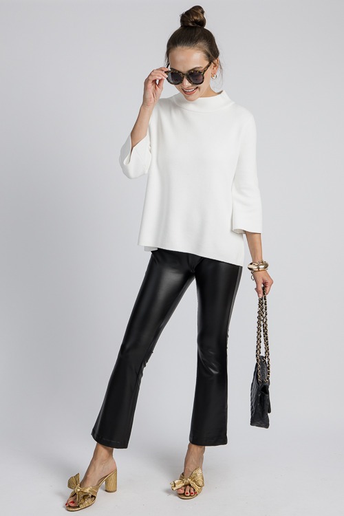 Elastic Waist Leather Flare Pants - 4K7A4718.jpg