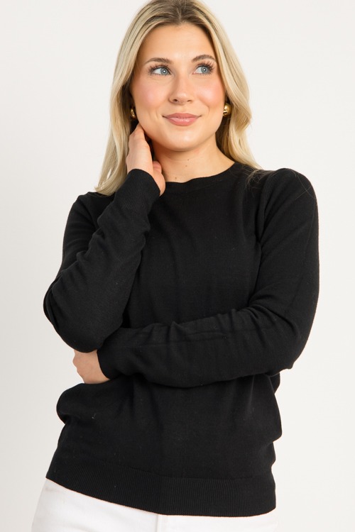 Perfect Basic Sweater, Black