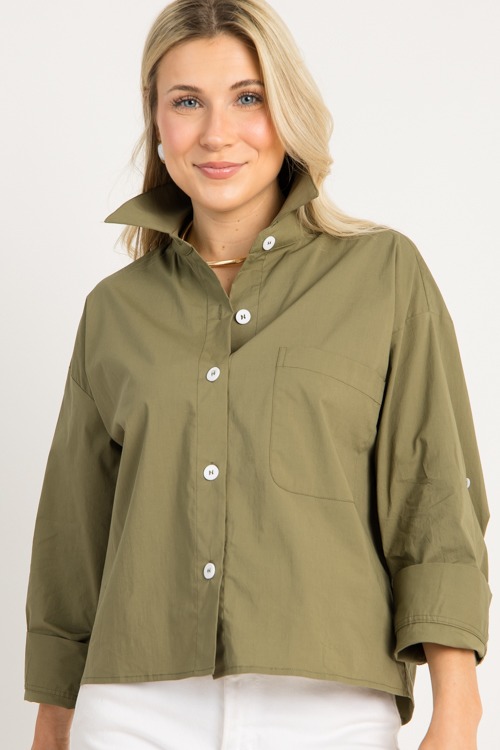 Micah Button Down, Olive