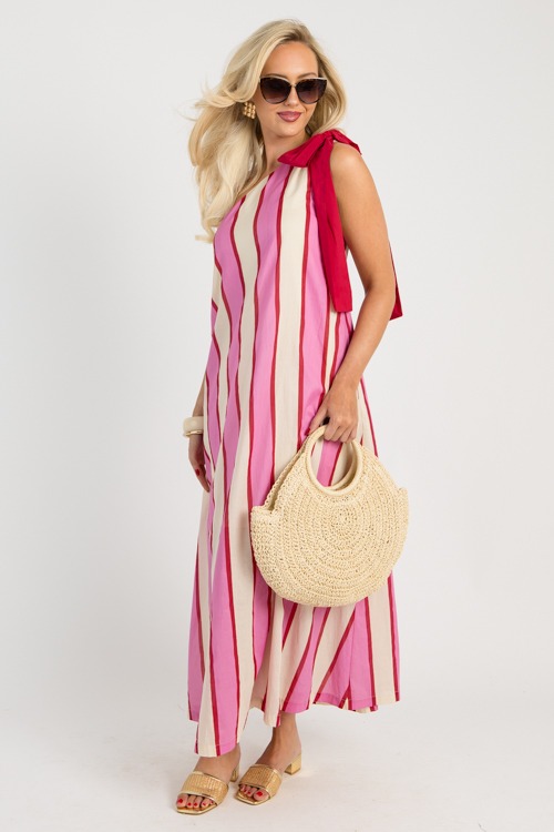 Serenade One Shoulder Maxi, Cream