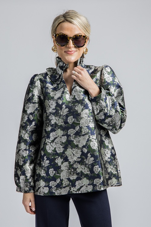 Gorgeous Floral Blouse, Navy - 4K7A5032.jpg