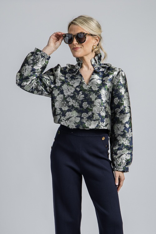 Gorgeous Floral Blouse, Navy - 4K7A5035h.jpg