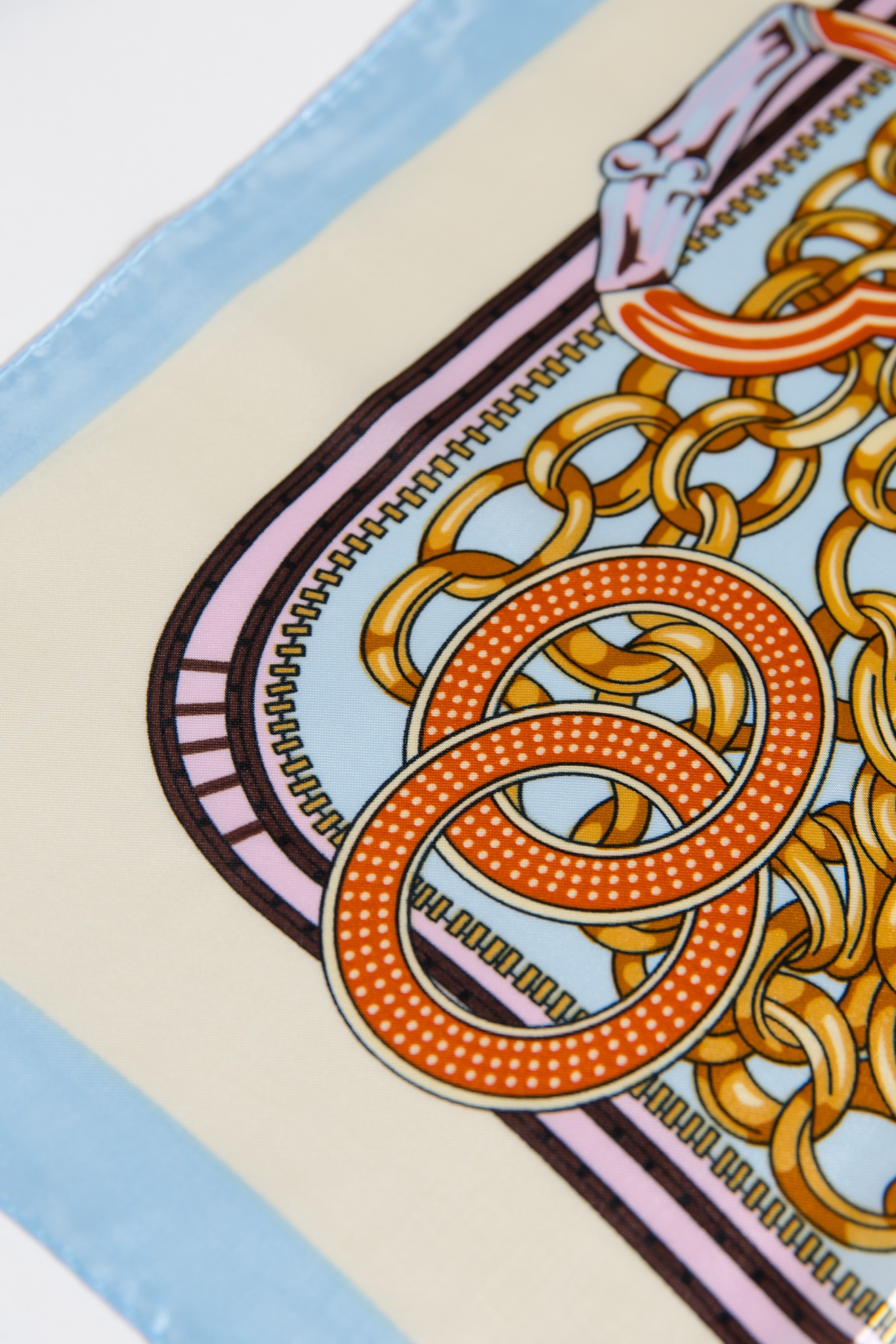 Tassel Printed Silky Scarf, Blue - 4K7A5238.jpg