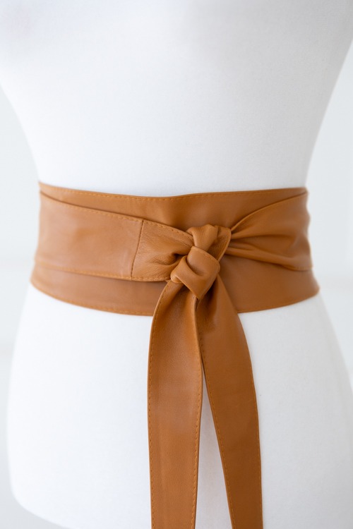 Obi Tie Belt, Cognac - 4K7A5304.jpg