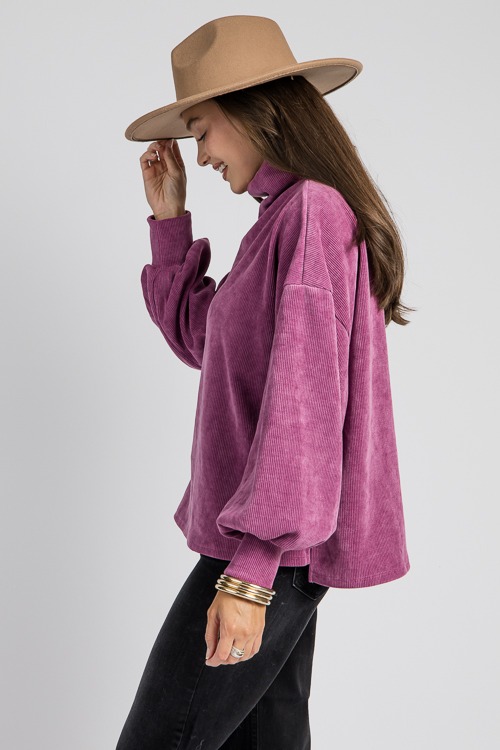 Corded Mock Neck Top, Plum - 4K7A5333.jpg