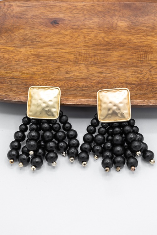 Square & Wood Earrings, Black - 4K7A5445.jpg