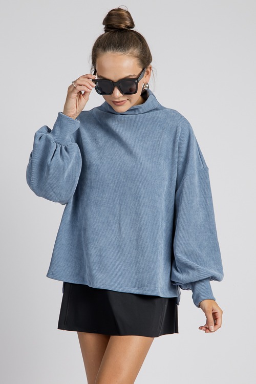 Corded Mock Neck Top, Blue - 4K7A5447.jpg