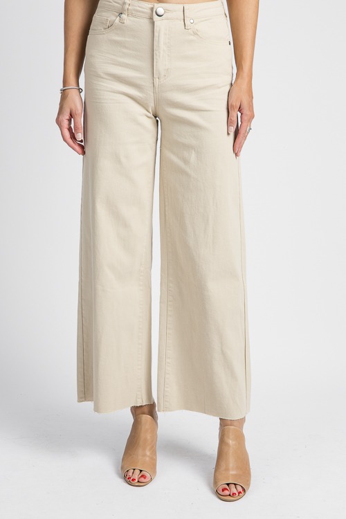 Raw Hem Wide Leg Pants, Khaki - 4K7A5475- (10).jpg