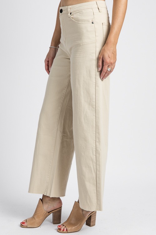 Raw Hem Wide Leg Pants, Khaki - 4K7A5475- (11).jpg