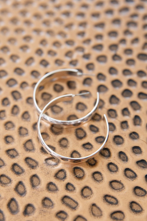 40mm Open Hoops, Silver