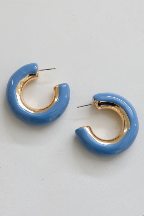Color Coated Chunky Hoops, Blue - 4K7A5677.jpg