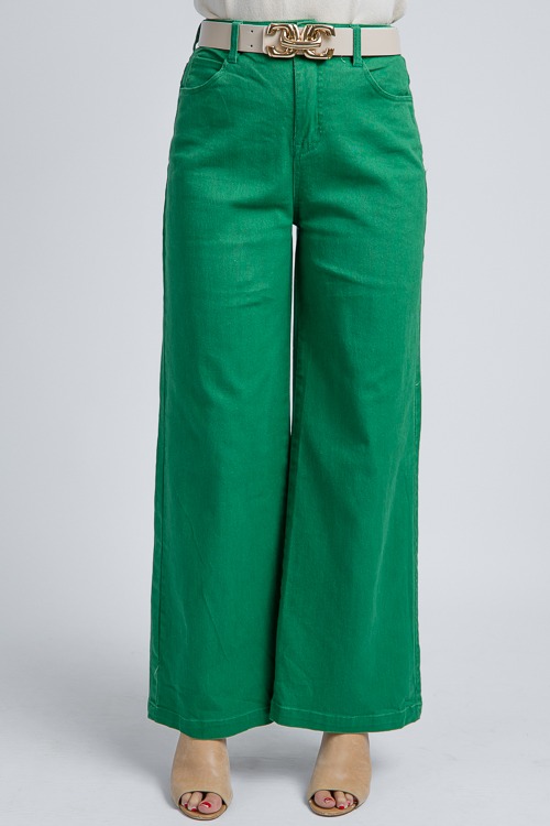 Winnie Wide Leg Jeans, Green