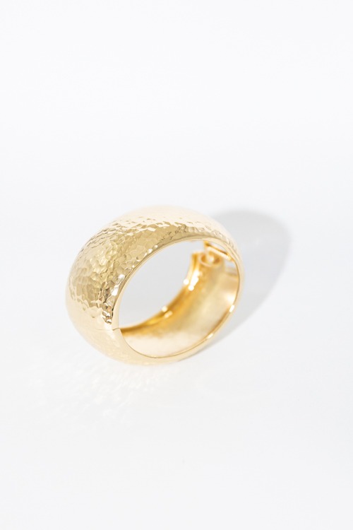 Hattie Hammered Bangle, Gold