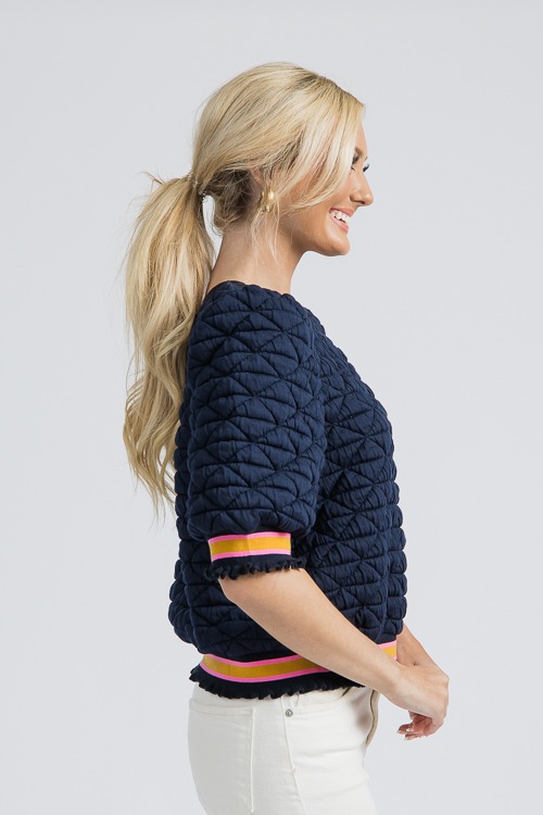 Quilted Stripe Band Top, Navy - 4K7A6691.jpg